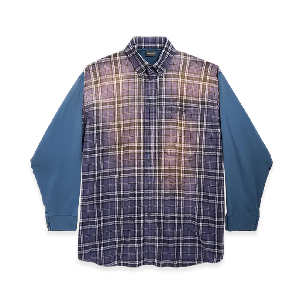 BALENCIAGA Hybrid Overshirt "Navy/Grey"