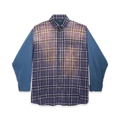 BALENCIAGA Hybrid Overshirt "Navy/Grey"