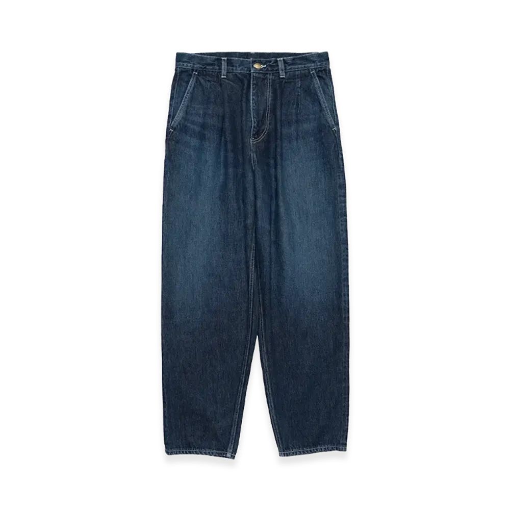 Graphpaper Selvage Denim Two Tuck Tapered Pants Dark Fade "Indigo"