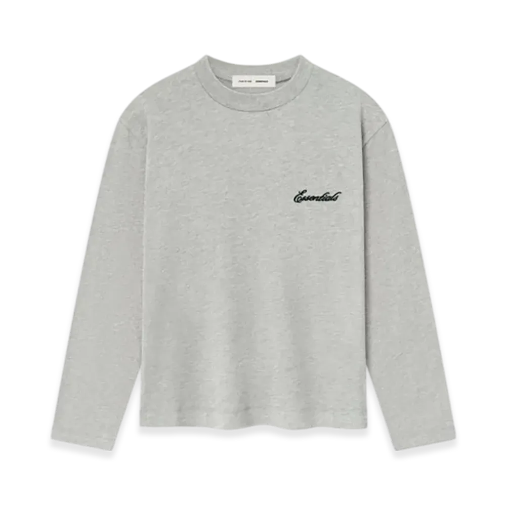 FEAR OF GOD ESSENTIALS Women's Classic Long Sleeve Tee "Concrete Heather"