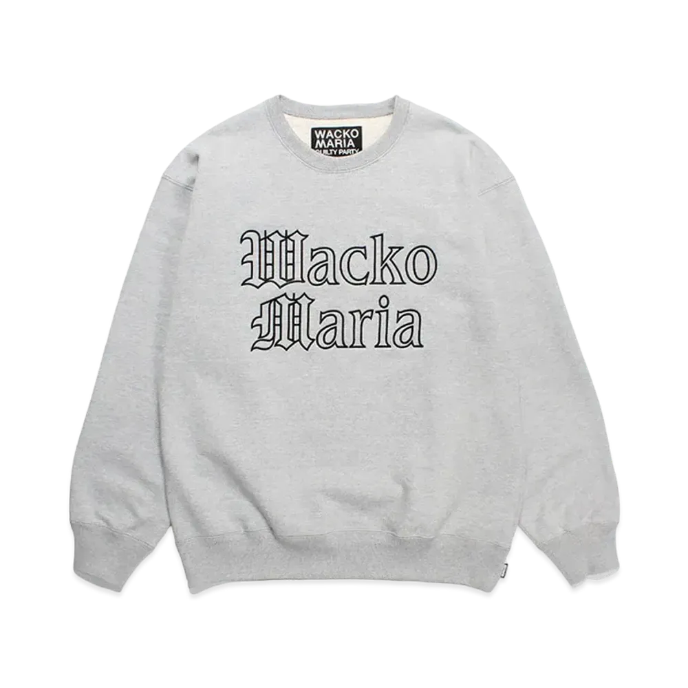 WACKO MARIA Heavy Weight Pull Over Sweat Shirt "Gray"