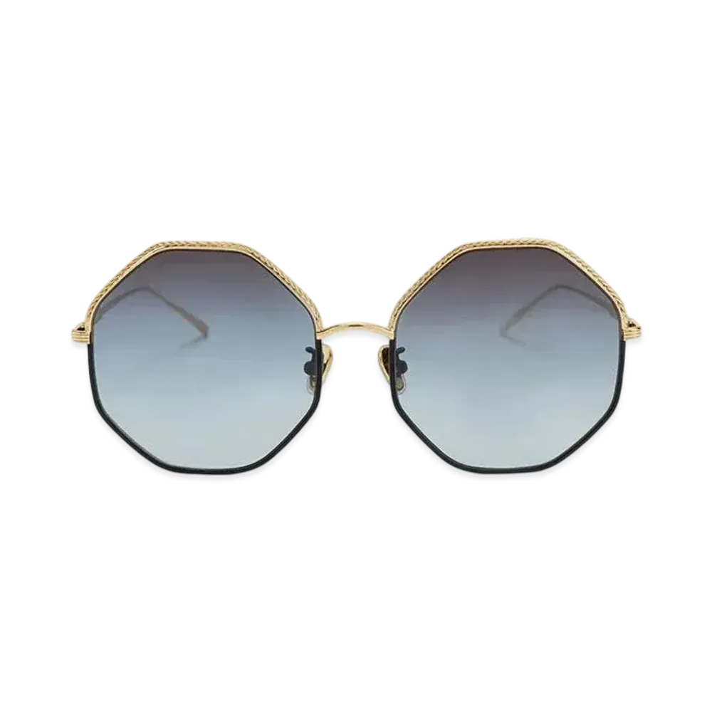 CHARLES & KEITH Hexagonal Wire Frame Sunglasses "Black"
