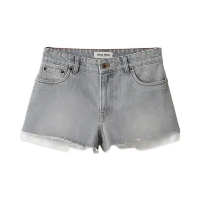 MIU MIU Women's Denim Shorts "Grey"