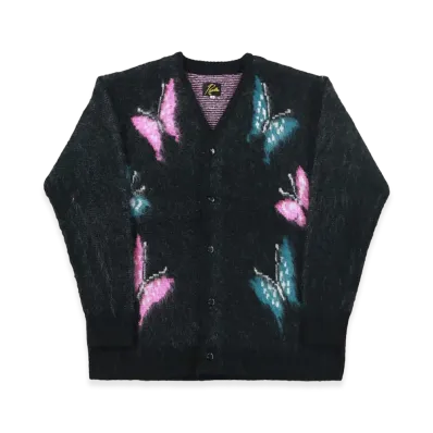 NEEDLES x The Gallery Box Exclusive Mohair Papillon Cardigan "Black"