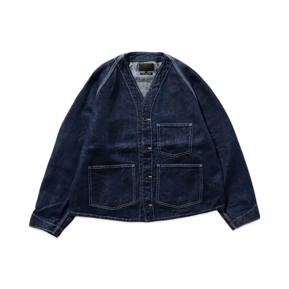 BEAMS Engineer Jacket Twill Linen "Indigo"