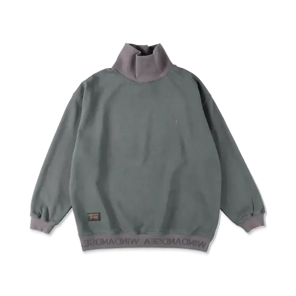 WIND AND SEA Sea Mockneck Sweat Tops "C.Gray"