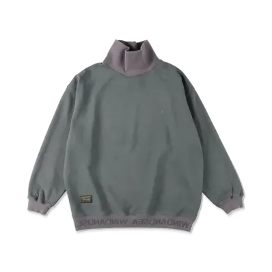 WIND AND SEA Sea Mockneck Sweat Tops "C.Gray"