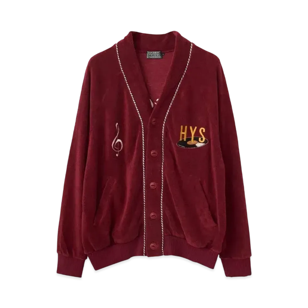 HYSTERIC GLAMOUR Break It Up Embroidery Cardigan "Red"