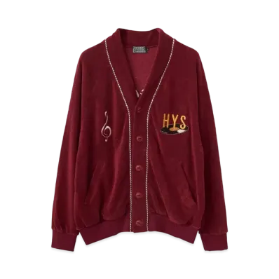 HYSTERIC GLAMOUR Break It Up Embroidery Cardigan "Red"