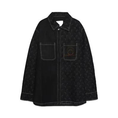 Marine serre MOON LASER DENIM OVERSHIRT "BLACK"