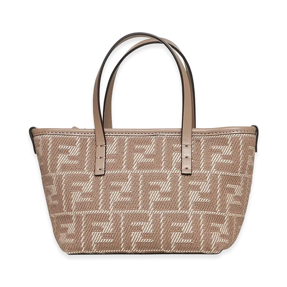 FENDI Women's Roll Mini Shopping Bag "Beige"