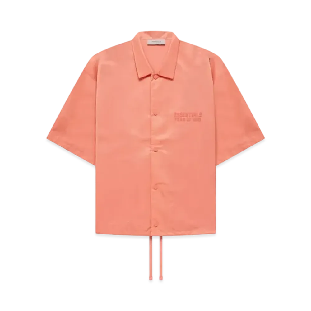 FEAR OF GOD ESSENTIALS SS Nylon Shirt "Coral"