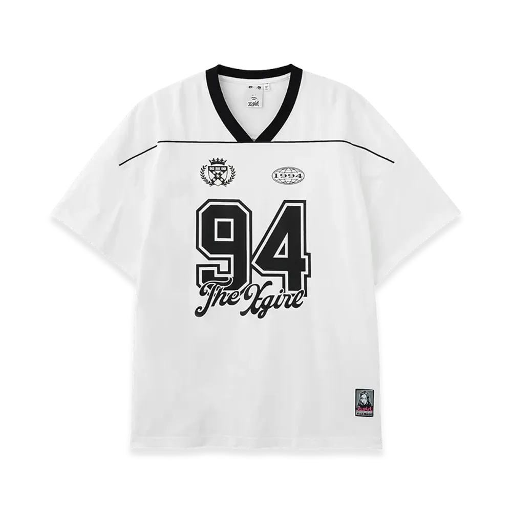 X-Girl Women's Face Label Number Big Tee Dress "White"
