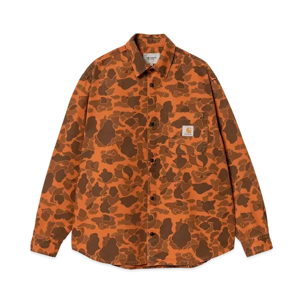 Carhartt WIP L/S Duck Shirt "Camo Duck, Green/Turmeric"