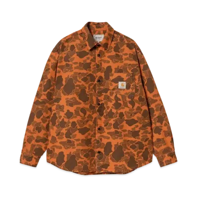 Carhartt WIP L/S Duck Shirt "Camo Duck, Green/Turmeric"
