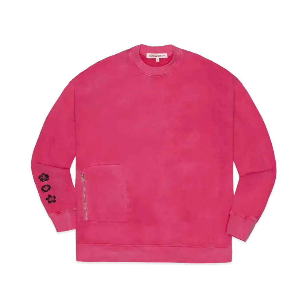 Richardson PIGMENT DYED DROP SHOULDER CREWNECK "Red"
