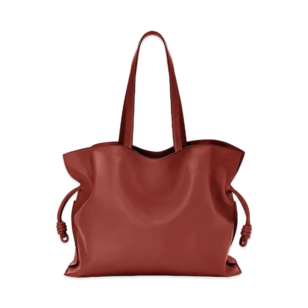 LOEWE XL Flamenco Bag In Nappa Calfskin "Burnt Red"
