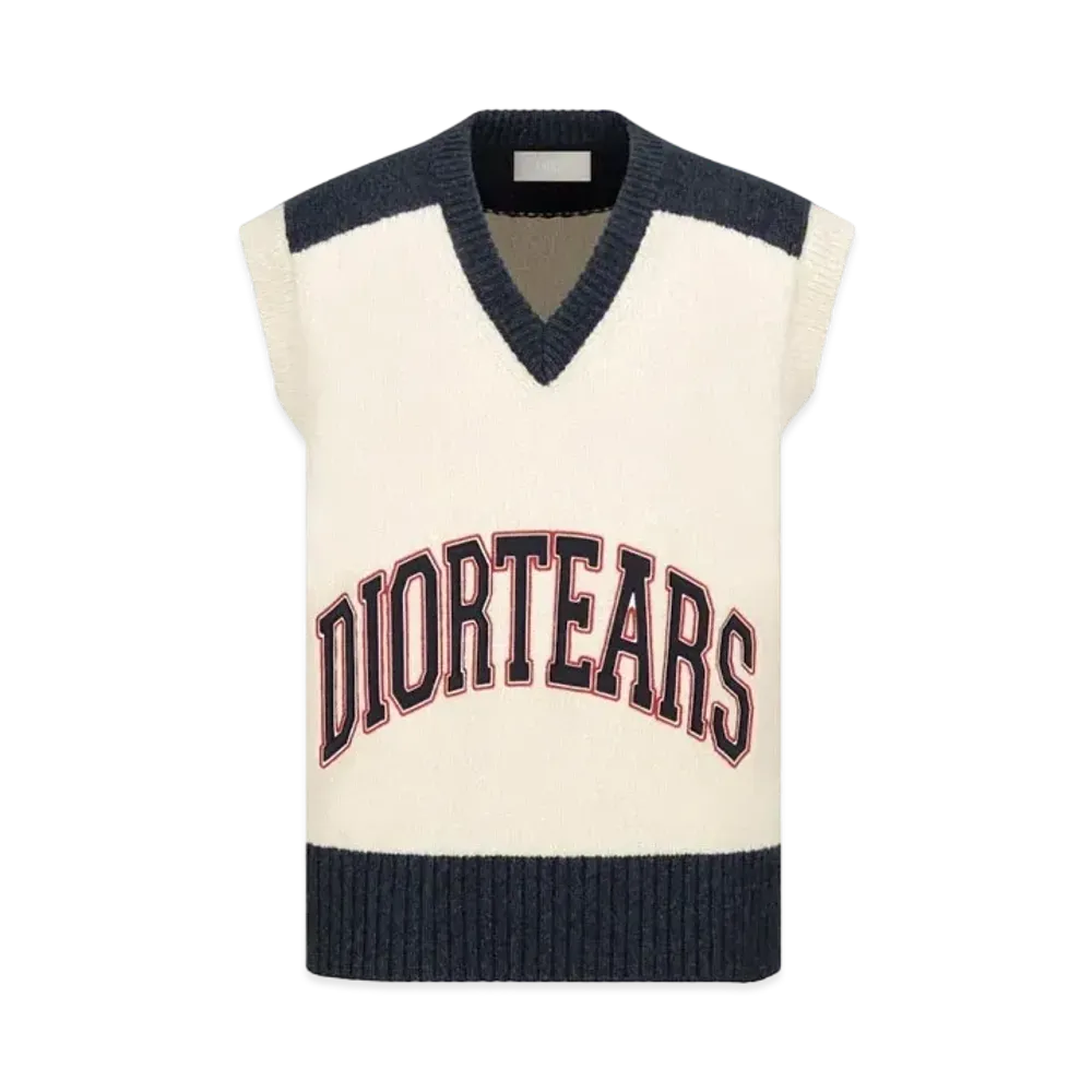 Dior Tears Sleeveless Sweater "White"