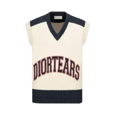 Dior Tears Sleeveless Sweater "White"