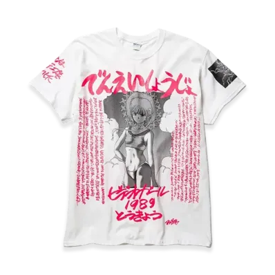F-LAGSTUF-F x VIDEO GIRL "1989" Tee "White/Pink"