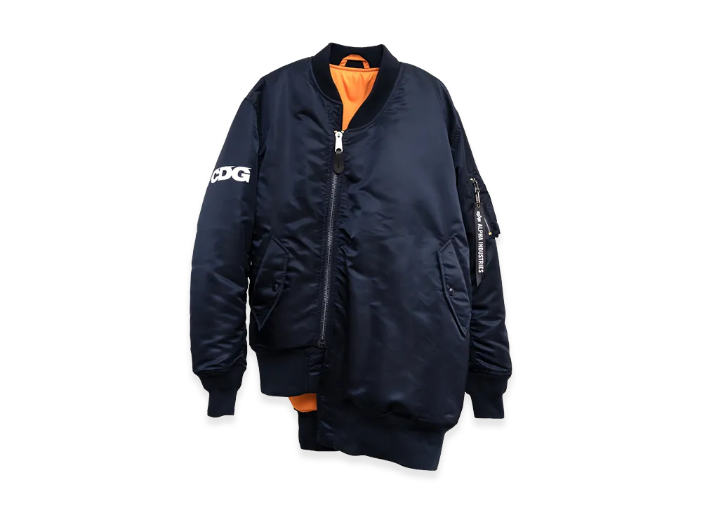 COMME des GARCONS CDG x Alpha Industries Bias Desined MA-1 Jacket "Navy"