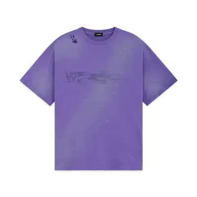 WE11DONE Metallic Printed T-shirt "Purple"