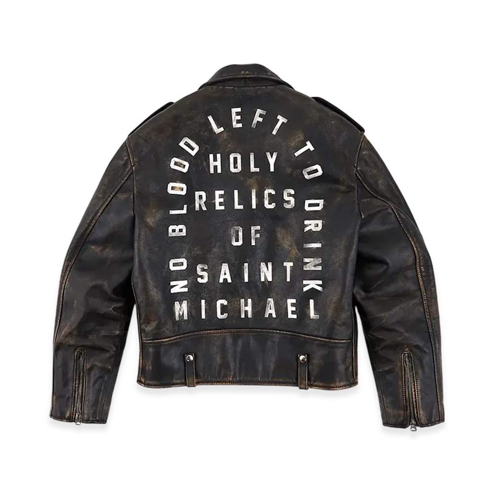 SAINT Mxxxxxx x Schott Leather Jacket "Black"