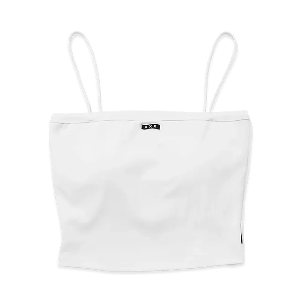 GOD SELECTION XXX Women's Mini Box Logo Built-in Pad Bra Top GXL-S26-CS-09 "White"