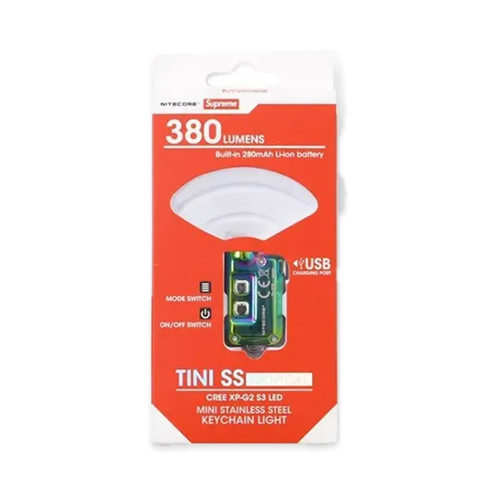 Supreme x NITECORE Tini Keychain Light "Green"