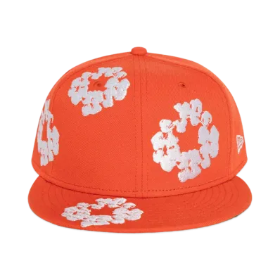 DENIM TEARS x New Era Cotton Wreath 59Fifty "Orange"