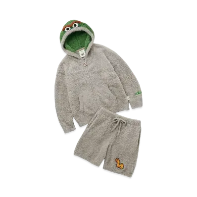 GELATO PIQUE x Sesame Street Homme Oscar Parka & Half Pants Set "Green"