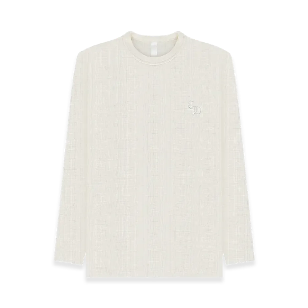 Chrome Hearts Letter Waffle Thermal L/S T-Shirt "White"