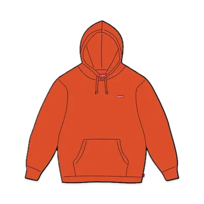 Supreme Small Box Hooded Sweatshirt "Bright Orange" (24SS)