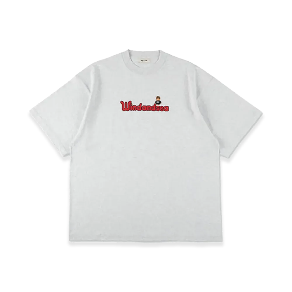 WIND AND SEA x Monchhichi Icon Logo Tee "Ash"