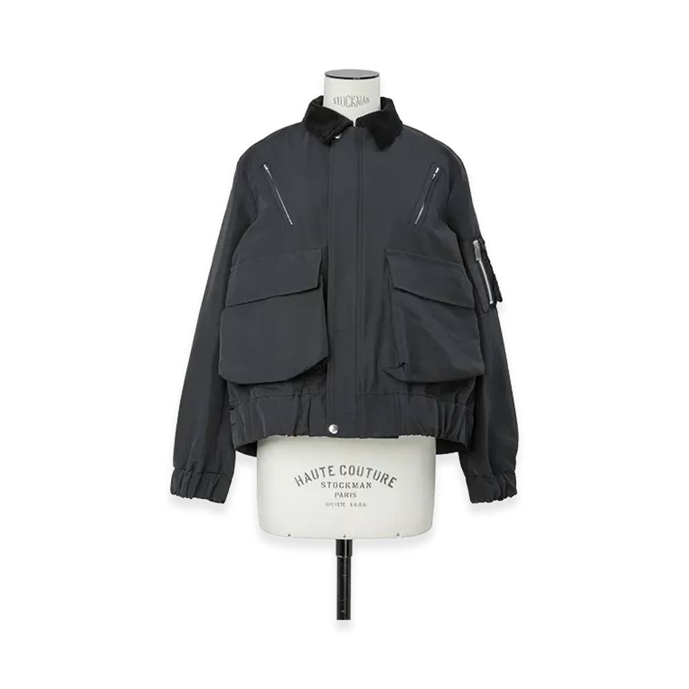 sacai Women's Grosgrain Blouson "Black"