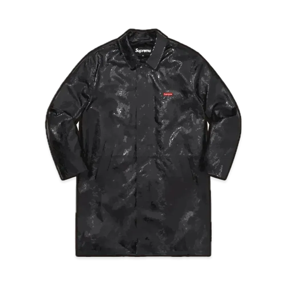 Supreme Leather Snake Trench Coat "Black"