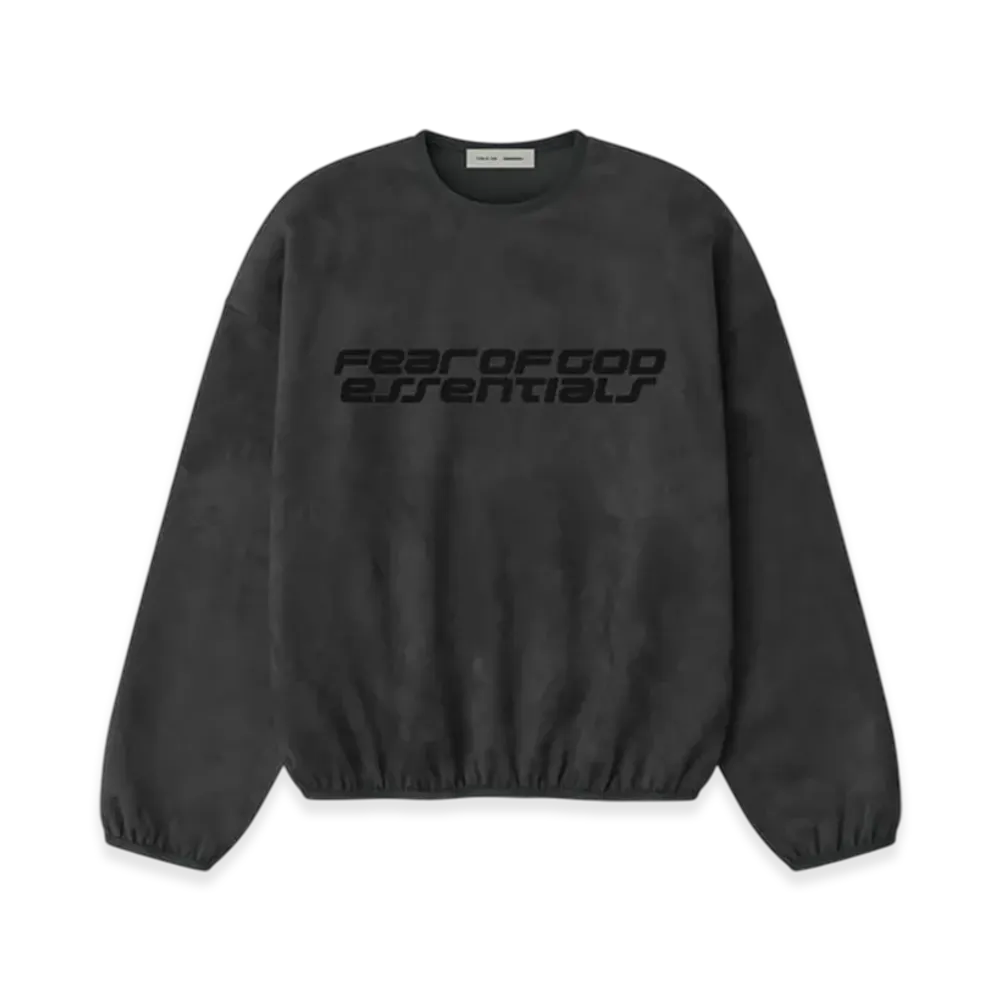 FEAR OF GOD ESSENTIALS Suede Fleece Modern Crewneck Sweatshirt "Iron Grey"