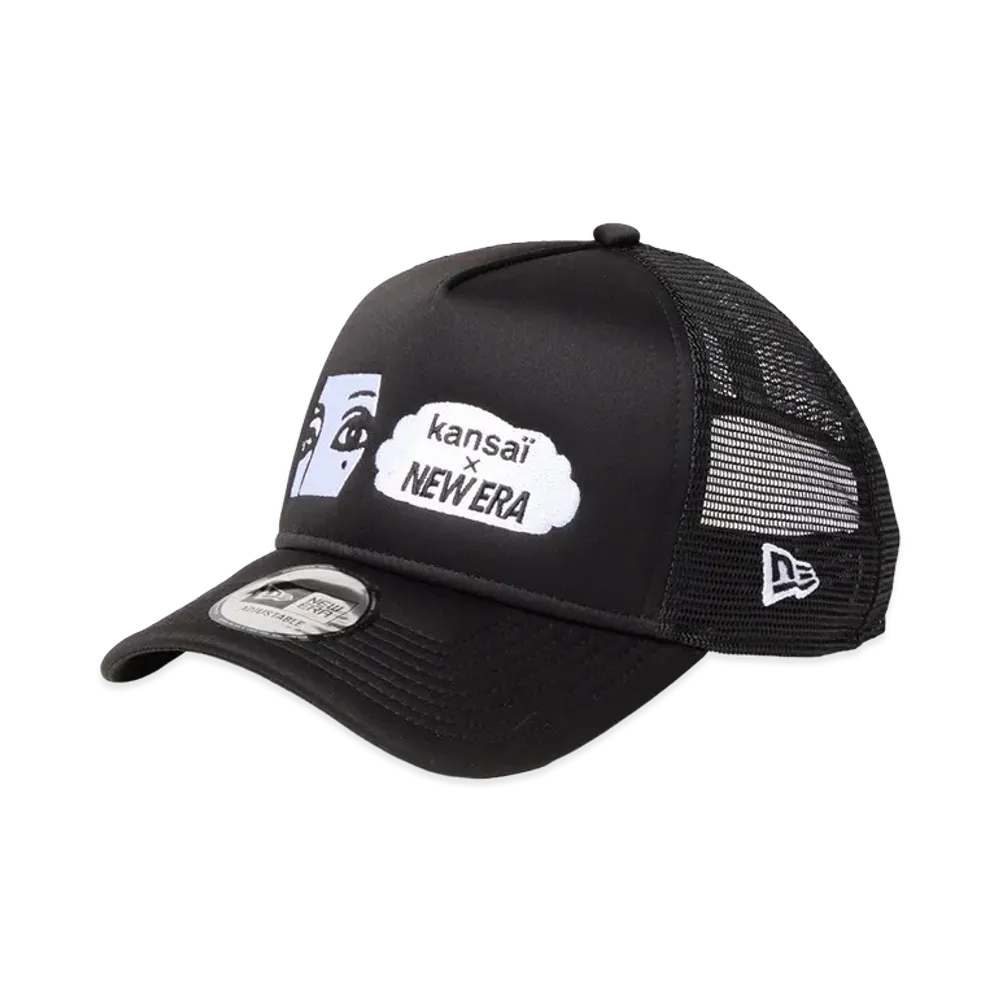 NEW ERA x KANSAI YAMAMOTO 9Forty A-Frame Trucker Kansai Logo / New Era "Black"