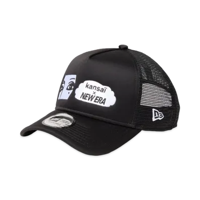 NEW ERA x KANSAI YAMAMOTO 9Forty A-Frame Trucker Kansai Logo / New Era "Black"