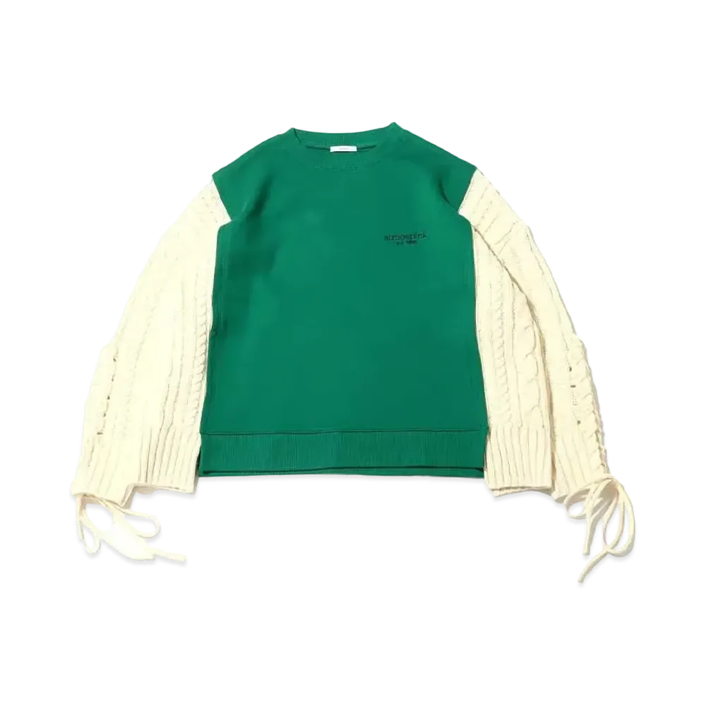 atmos pink Knit Docked Sweat Top "Green"