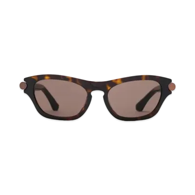 Burberry Tubular Oval Sunglasses "Dark Havana"