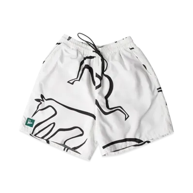 by Parra Yoga Walks Swim Shorts "White"