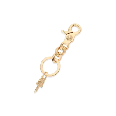 Chrome Hearts 22K Fancy Link Key Chain Short "Yellow Gold"