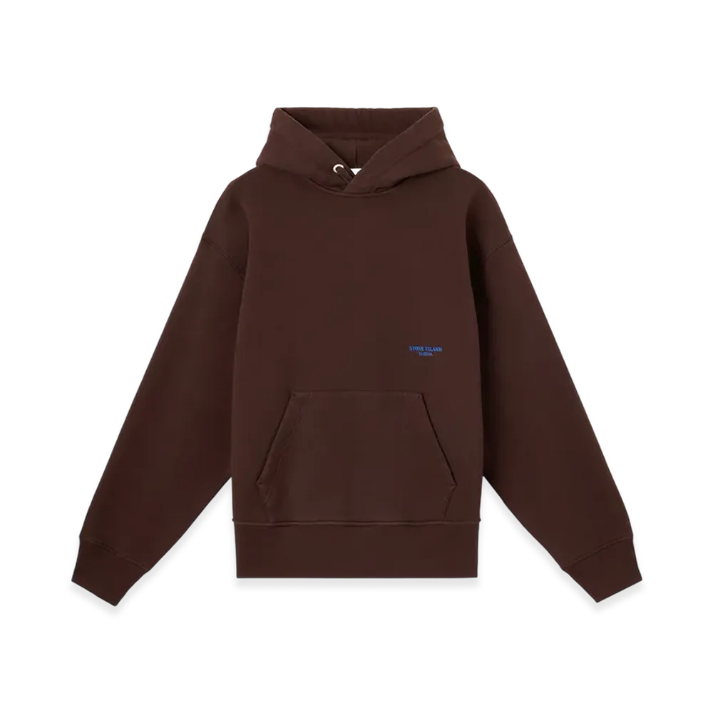 Stone Island 6100027 Brushed Organic Cotton Fleecestone Island Marina "Mahogany"