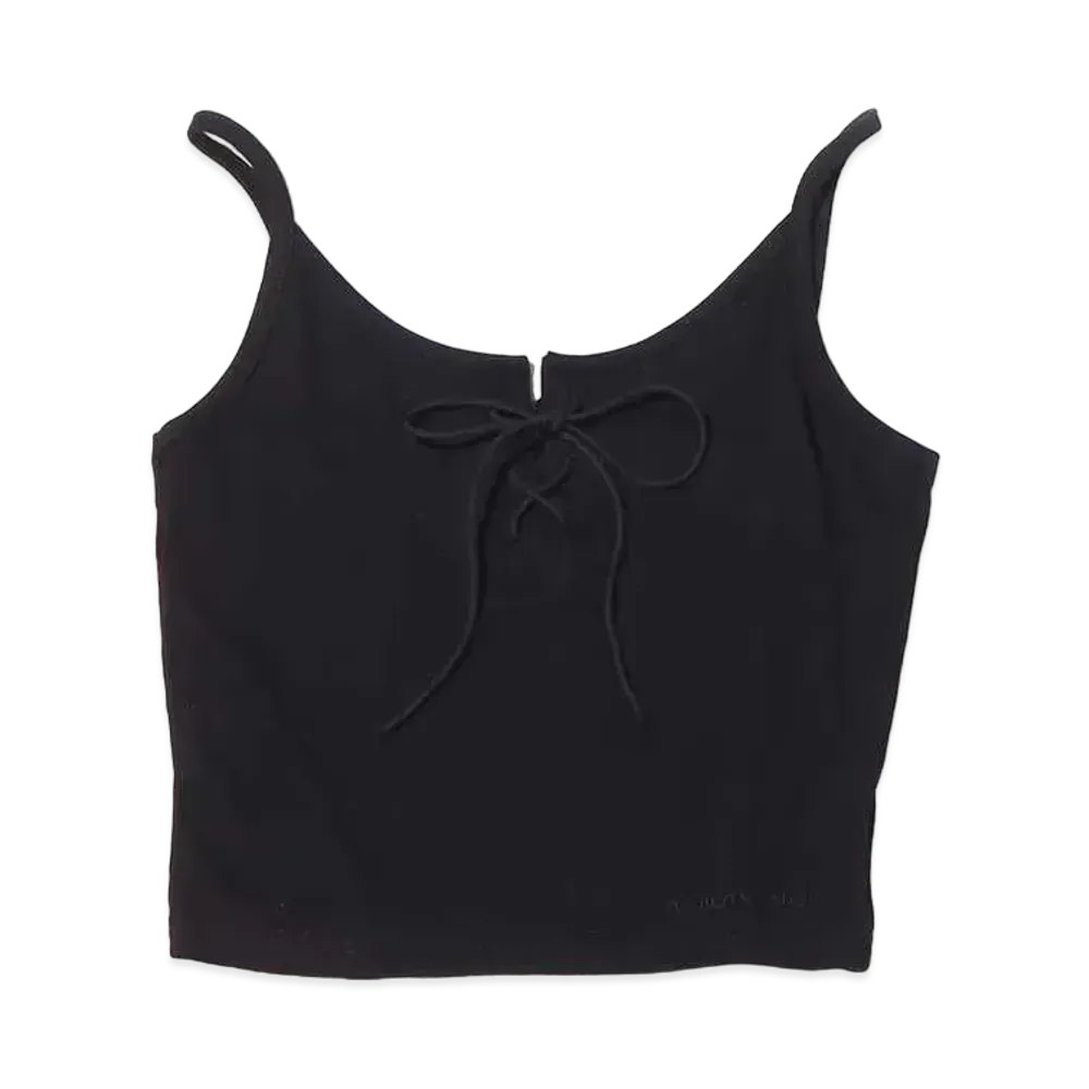 atmos pink Lace Up Cami "Black"