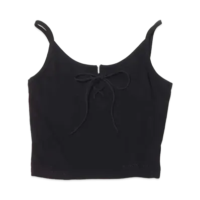 atmos pink Lace Up Cami "Black"