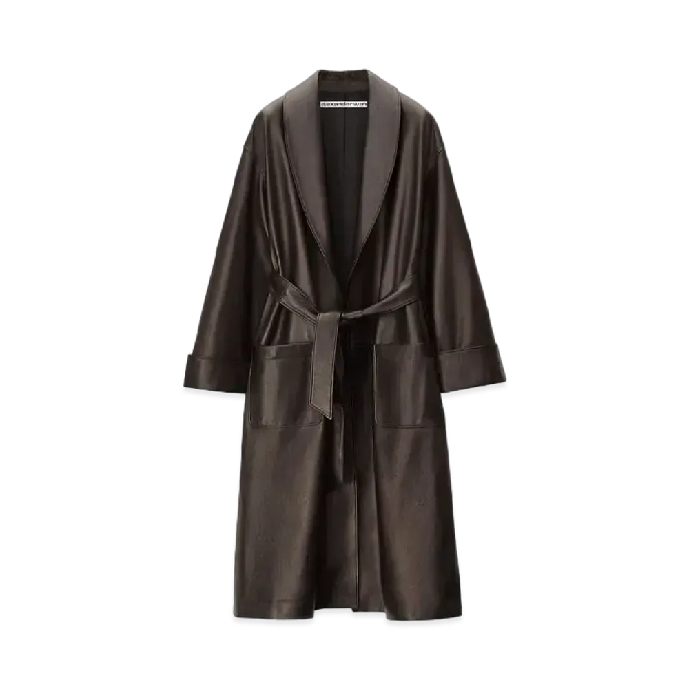 Alexander Wang Buttery Leather Bathrobe "Brown"