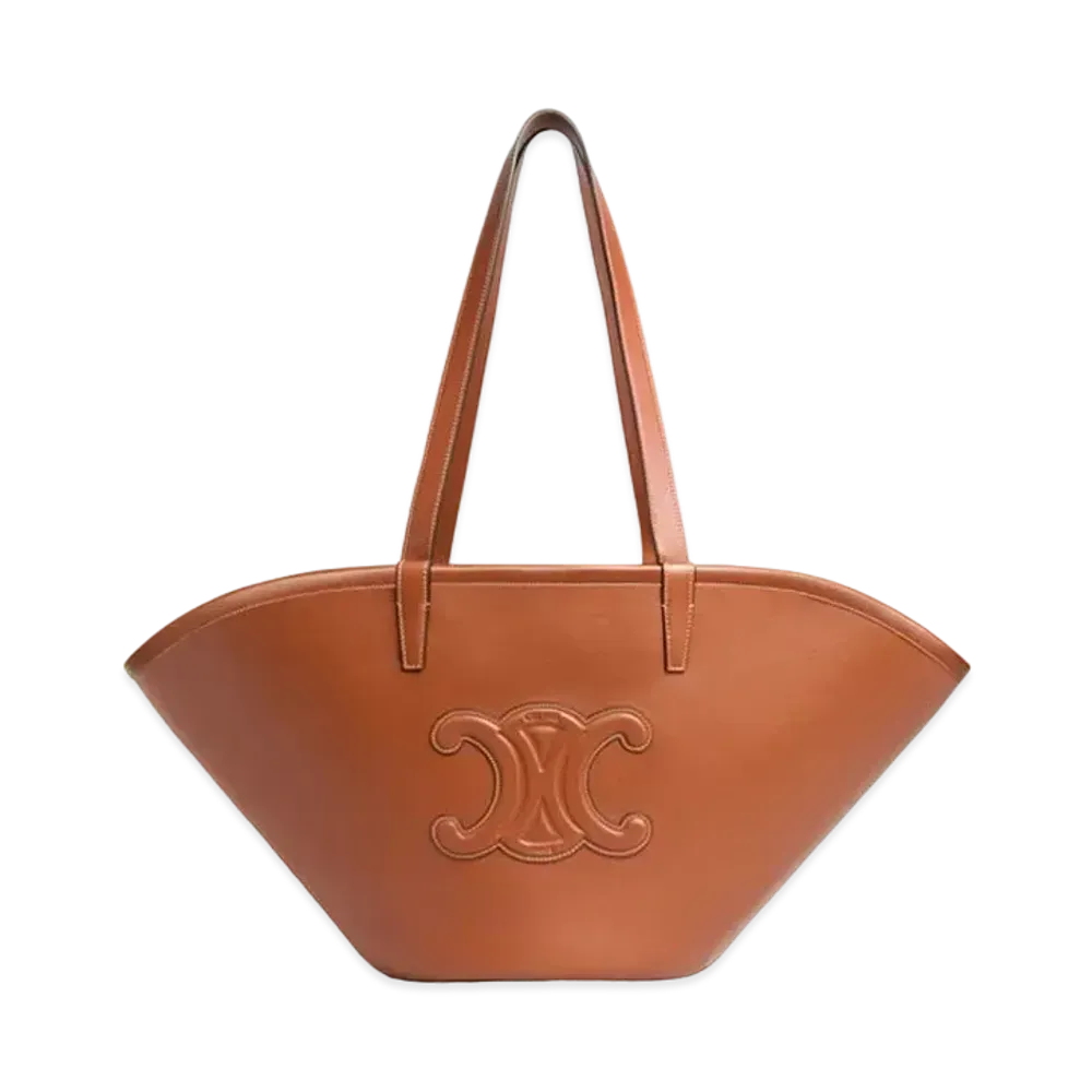 CELINE Medium Couffin Cuir Triomphe In Smooth Calfskin "Tan"