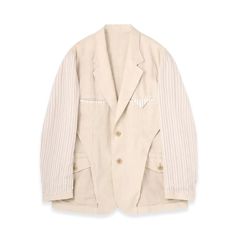 S'YTE LI/C Washer Twill Inside Out Reversible 2BS Jacket "Beige"
