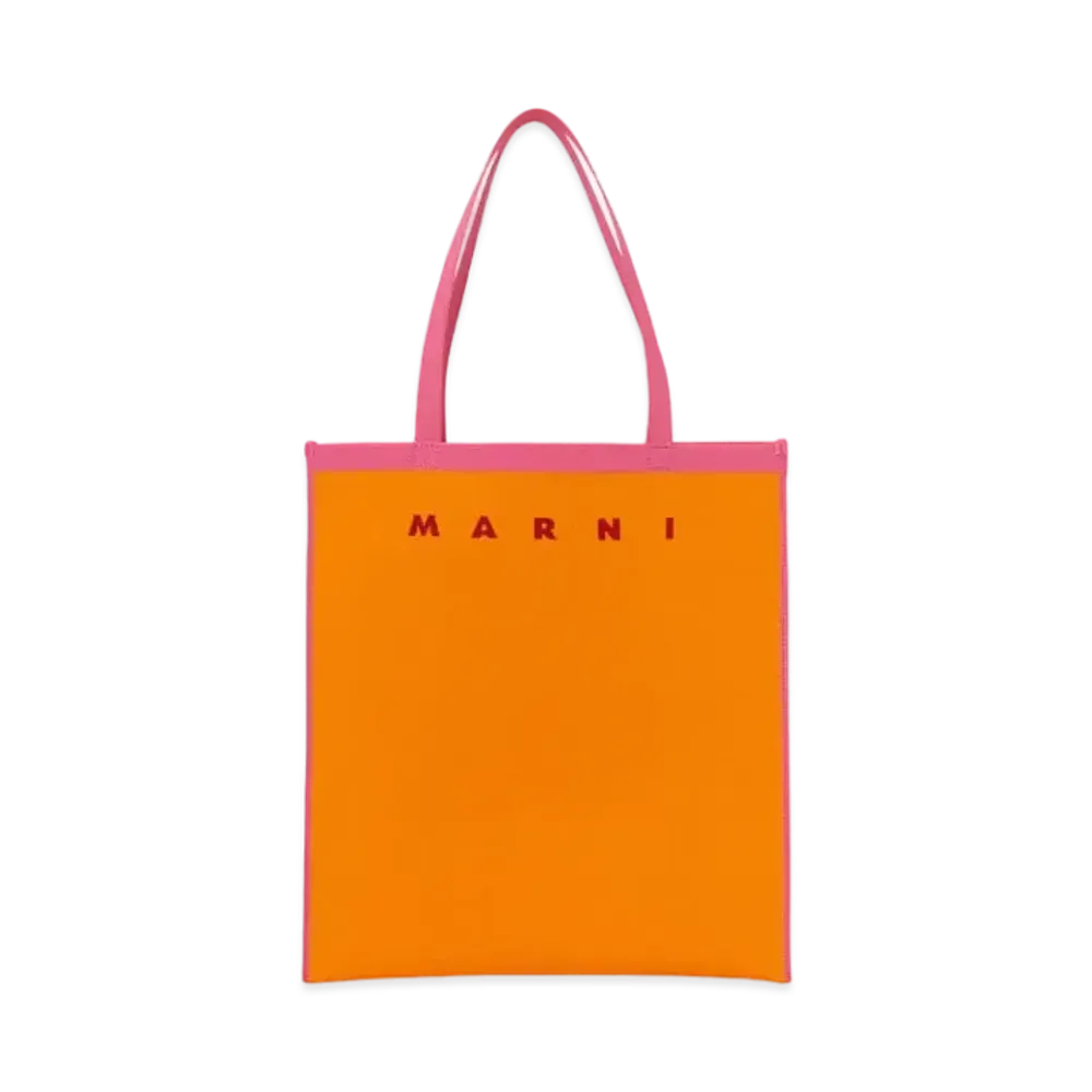 Marni Orange & Pink Jacquard Bag "Light Orange/Fuchsia"
